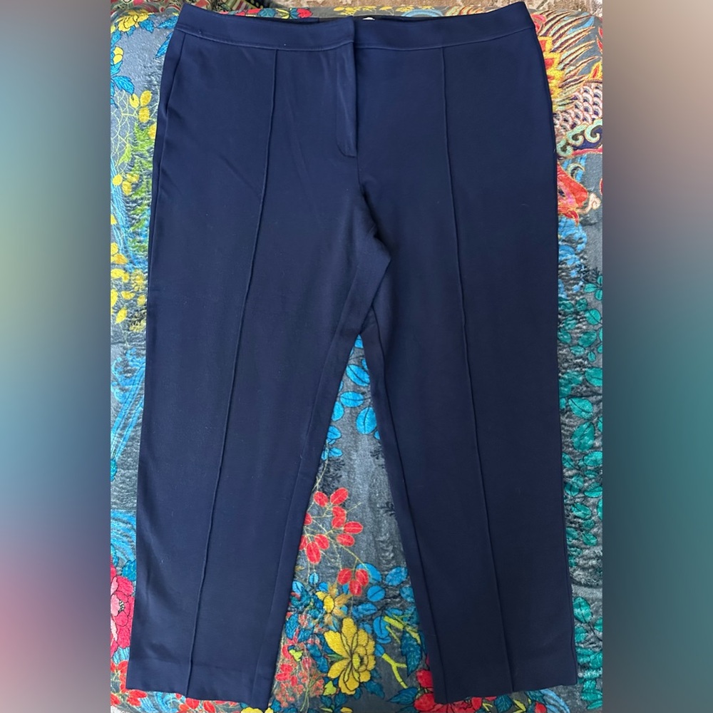 St. JOHN EMMA Navy Ankle Pants